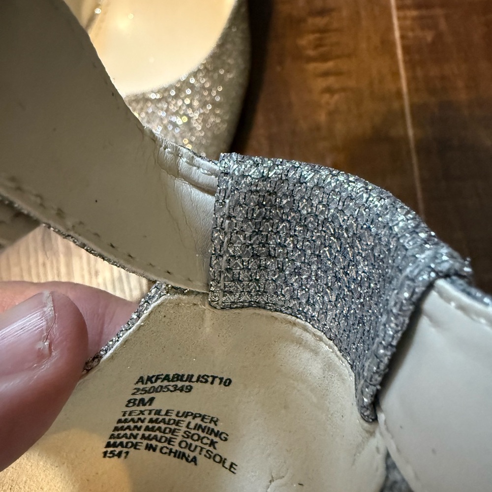 Anne Klein Glittering Silver Heels - Picture 4 of 9